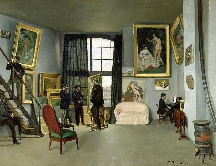 Frederic Bazille Studio from rue de la Condamine china oil painting image